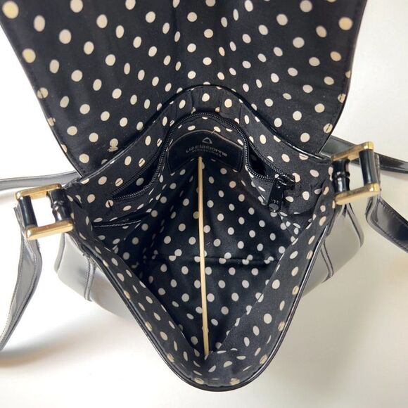 Vintage Y2K Liz Claiborne Black Coquette Soft Grunge Crossbody Mini Bag Purse - Picture 4 of 7